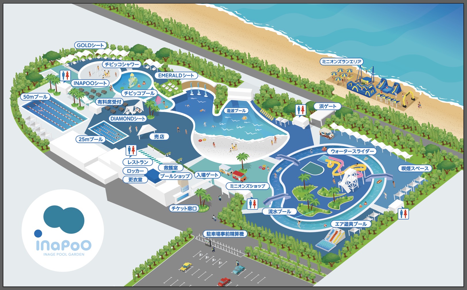 稲毛海浜公園プール inaPoOの会場マップ
